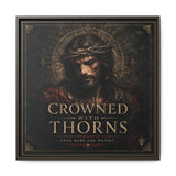 Framed Matte Canvas - "Crowned with Thorns" Religious Wall Art Canvas Printify 20″ x 20″ 1.25" Espresso