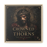 Framed Matte Canvas - "Crowned with Thorns" Religious Wall Art Canvas Printify 20″ x 20″ 1.25" Natural