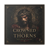 Framed Matte Canvas - "Crowned with Thorns" Religious Wall Art Canvas Printify 30″ x 30″ 1.25" Espresso