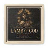 Lamb of God Matte Canvas Print — 'Redeemer. Sacrifice. Grace.' Framed Religious Wall Art Canvas Printify 10″ x 10″ 1.25" Natural