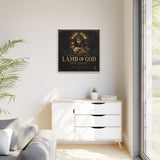 Lamb of God Matte Canvas Print — 'Redeemer. Sacrifice. Grace.' Framed Religious Wall Art Canvas Printify 