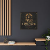 Lamb of God Matte Canvas Print — 'Redeemer. Sacrifice. Grace.' Framed Religious Wall Art Canvas Printify 