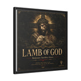 Lamb of God Matte Canvas Print — 'Redeemer. Sacrifice. Grace.' Framed Religious Wall Art Canvas Printify 