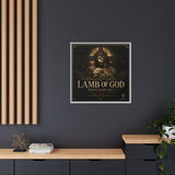 Lamb of God Matte Canvas Print — 'Redeemer. Sacrifice. Grace.' Framed Religious Wall Art Canvas Printify 