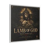 Lamb of God Matte Canvas Print — 'Redeemer. Sacrifice. Grace.' Framed Religious Wall Art Canvas Printify 