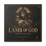 Lamb of God Matte Canvas Print — 'Redeemer. Sacrifice. Grace.' Framed Religious Wall Art Canvas Printify 30″ x 30″ 1.25" Espresso
