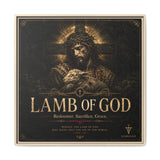 Lamb of God Matte Canvas Print — 'Redeemer. Sacrifice. Grace.' Framed Religious Wall Art Canvas Printify 30″ x 30″ 1.25" Natural