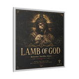 Lamb of God Matte Canvas Print — 'Redeemer. Sacrifice. Grace.' Framed Religious Wall Art Canvas Printify 