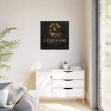 Lamb of God Matte Canvas Print — 'Redeemer. Sacrifice. Grace.' Framed Religious Wall Art Canvas Printify 