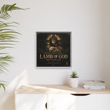 Lamb of God Matte Canvas Print — 'Redeemer. Sacrifice. Grace.' Framed Religious Wall Art Canvas Printify 