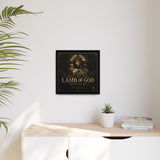Lamb of God Matte Canvas Print — 'Redeemer. Sacrifice. Grace.' Framed Religious Wall Art Canvas Printify 