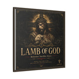 Lamb of God Matte Canvas Print — 'Redeemer. Sacrifice. Grace.' Framed Religious Wall Art Canvas Printify 
