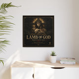 Lamb of God Matte Canvas Print — 'Redeemer. Sacrifice. Grace.' Framed Religious Wall Art Canvas Printify 
