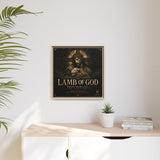 Lamb of God Matte Canvas Print — 'Redeemer. Sacrifice. Grace.' Framed Religious Wall Art Canvas Printify 