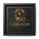 Lamb of God Matte Canvas Print — 'Redeemer. Sacrifice. Grace.' Framed Religious Wall Art Canvas Printify 6" x 6" 1.25" Black