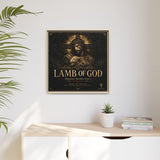 Lamb of God Matte Canvas Print — 'Redeemer. Sacrifice. Grace.' Framed Religious Wall Art Canvas Printify 