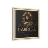Lamb of God Matte Canvas Print — 'Redeemer. Sacrifice. Grace.' Framed Religious Wall Art Canvas Printify 