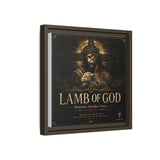 Lamb of God Matte Canvas Print — 'Redeemer. Sacrifice. Grace.' Framed Religious Wall Art Canvas Printify 
