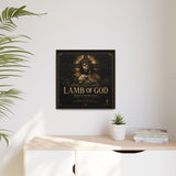 Lamb of God Matte Canvas Print — 'Redeemer. Sacrifice. Grace.' Framed Religious Wall Art Canvas Printify 