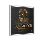 Lamb of God Matte Canvas Print — 'Redeemer. Sacrifice. Grace.' Framed Religious Wall Art Canvas Printify 