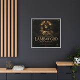 Lamb of God Matte Canvas Print — 'Redeemer. Sacrifice. Grace.' Framed Religious Wall Art Canvas Printify 