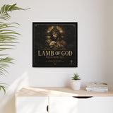 Lamb of God Matte Canvas Print — 'Redeemer. Sacrifice. Grace.' Framed Religious Wall Art Canvas Printify 