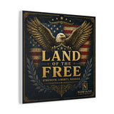 Land of the Free Eagle Canvas Wall Art — Patriotic American Flag Home Decor Canvas Printify 