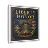 Liberty and Honor Framed Canvas Wall Art — Patriotic Bell Print (Freedom Is Not Free) Canvas Printify 