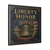 Liberty and Honor Framed Canvas Wall Art — Patriotic Bell Print (Freedom Is Not Free) Canvas Printify 