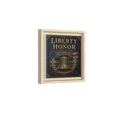 Liberty and Honor Framed Canvas Wall Art — Patriotic Bell Print (Freedom Is Not Free) Canvas Printify 