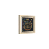 Liberty and Honor Framed Canvas Wall Art — Patriotic Bell Print (Freedom Is Not Free) Canvas Printify 