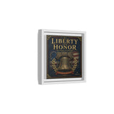 Liberty and Honor Framed Canvas Wall Art — Patriotic Bell Print (Freedom Is Not Free) Canvas Printify 