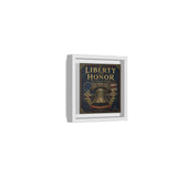 Liberty and Honor Framed Canvas Wall Art — Patriotic Bell Print (Freedom Is Not Free) Canvas Printify 