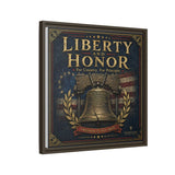 Liberty and Honor Framed Canvas Wall Art — Patriotic Bell Print (Freedom Is Not Free) Canvas Printify 