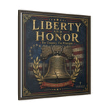 Liberty and Honor Framed Canvas Wall Art — Patriotic Bell Print (Freedom Is Not Free) Canvas Printify 