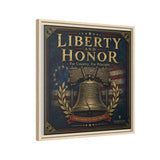 Liberty and Honor Framed Canvas Wall Art — Patriotic Bell Print (Freedom Is Not Free) Canvas Printify 