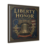 Liberty and Honor Framed Canvas Wall Art — Patriotic Bell Print (Freedom Is Not Free) Canvas Printify 