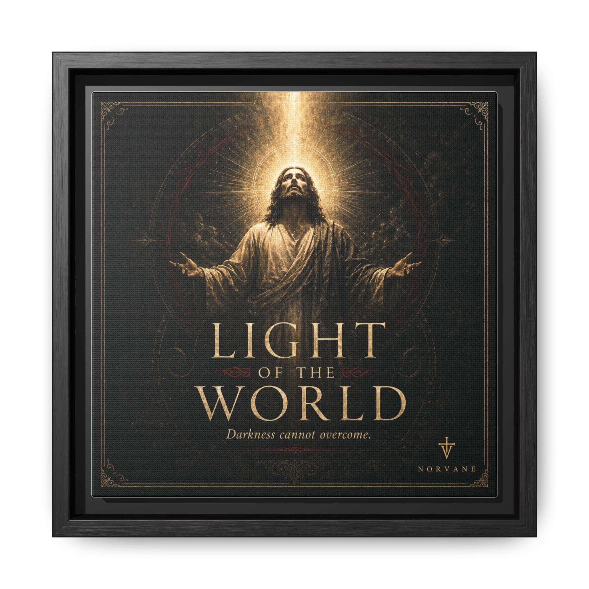 Light of the World – Framed Matte Canvas Wall Art Canvas Printify 10″ x 10″ 1.25" Black
