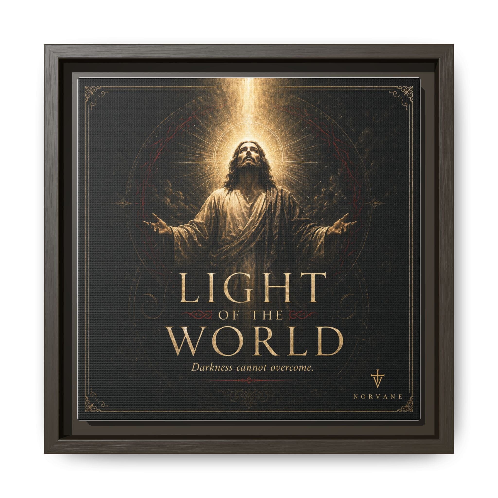 Light of the World – Framed Matte Canvas Wall Art Canvas Printify 10″ x 10″ 1.25" Espresso