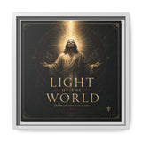 Light of the World – Framed Matte Canvas Wall Art Canvas Printify 12″ x 12″ 1.25" White
