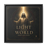 Light of the World – Framed Matte Canvas Wall Art Canvas Printify 14" x 14" 1.25" Black