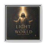 Light of the World – Framed Matte Canvas Wall Art Canvas Printify 14" x 14" 1.25" White
