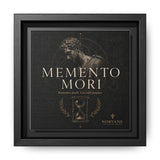 Memento Mori Framed Canvas – Classical Stoic Wall Art in Black