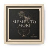 Memento Mori Framed Canvas – Classical Stoic Wall Art in Natural