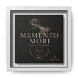 Memento Mori Framed Canvas – Classical Stoic Wall Art in White