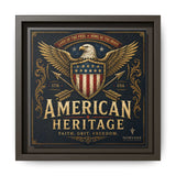 Norvane American Heritage Canvas Print – Patriotic Eagle Framed Wall Art in Espresso – view 7