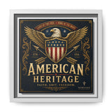 Norvane American Heritage Canvas Print – Patriotic Eagle Framed Wall Art in White – view 5