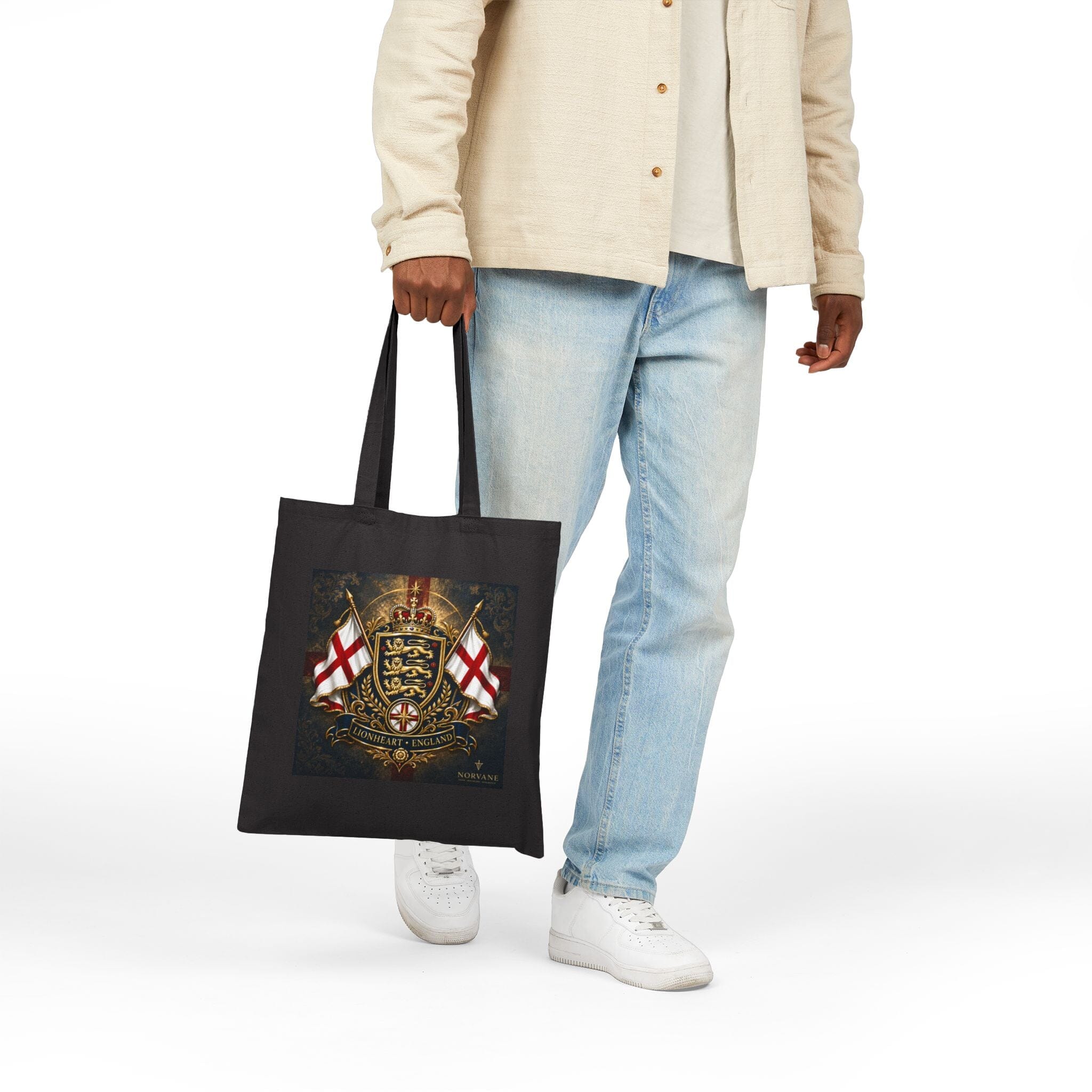 Norvane British Crest Tote Bag – St George Flag Heritage Shield Design – view 3