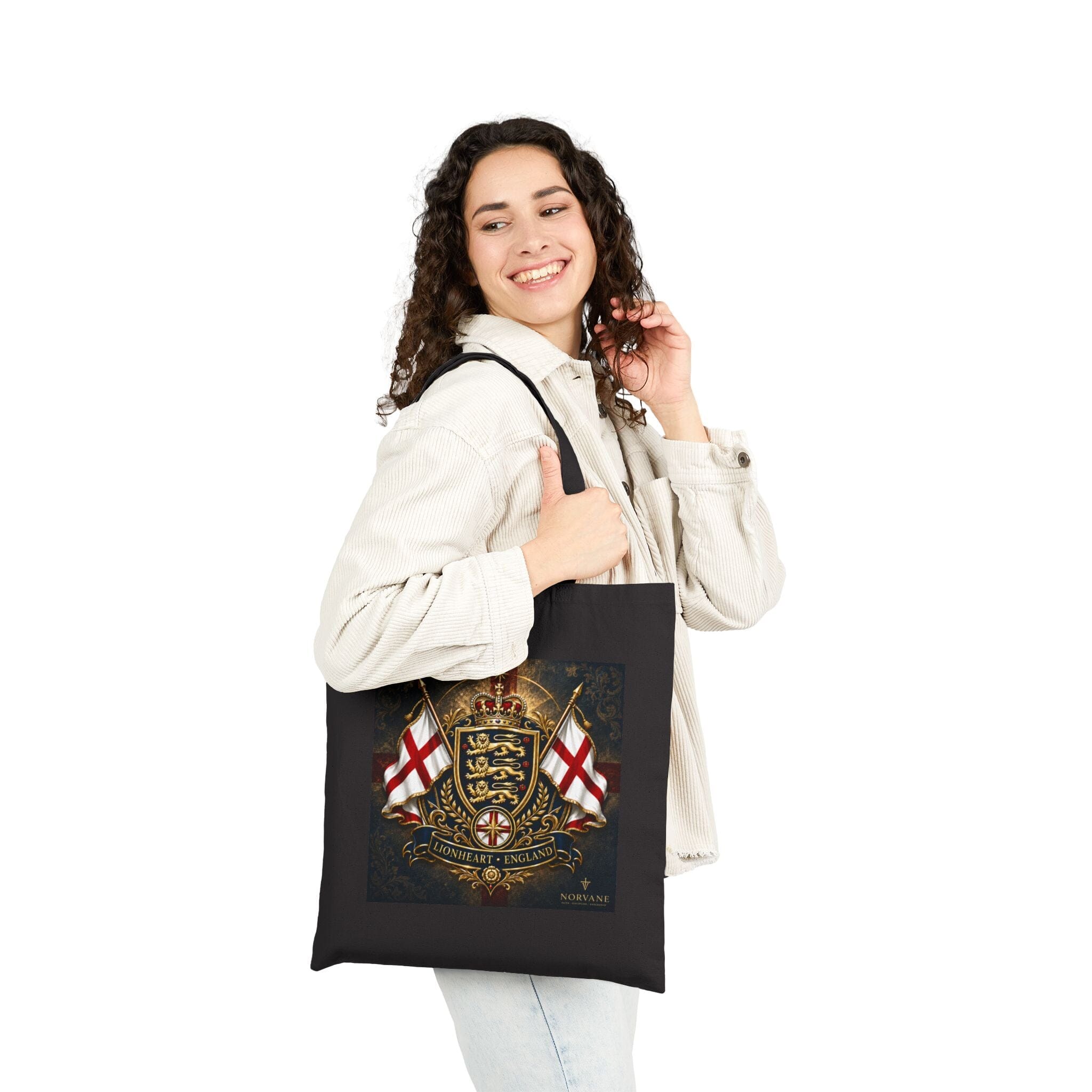 Norvane British Crest Tote Bag – St George Flag Heritage Shield Design – view 4