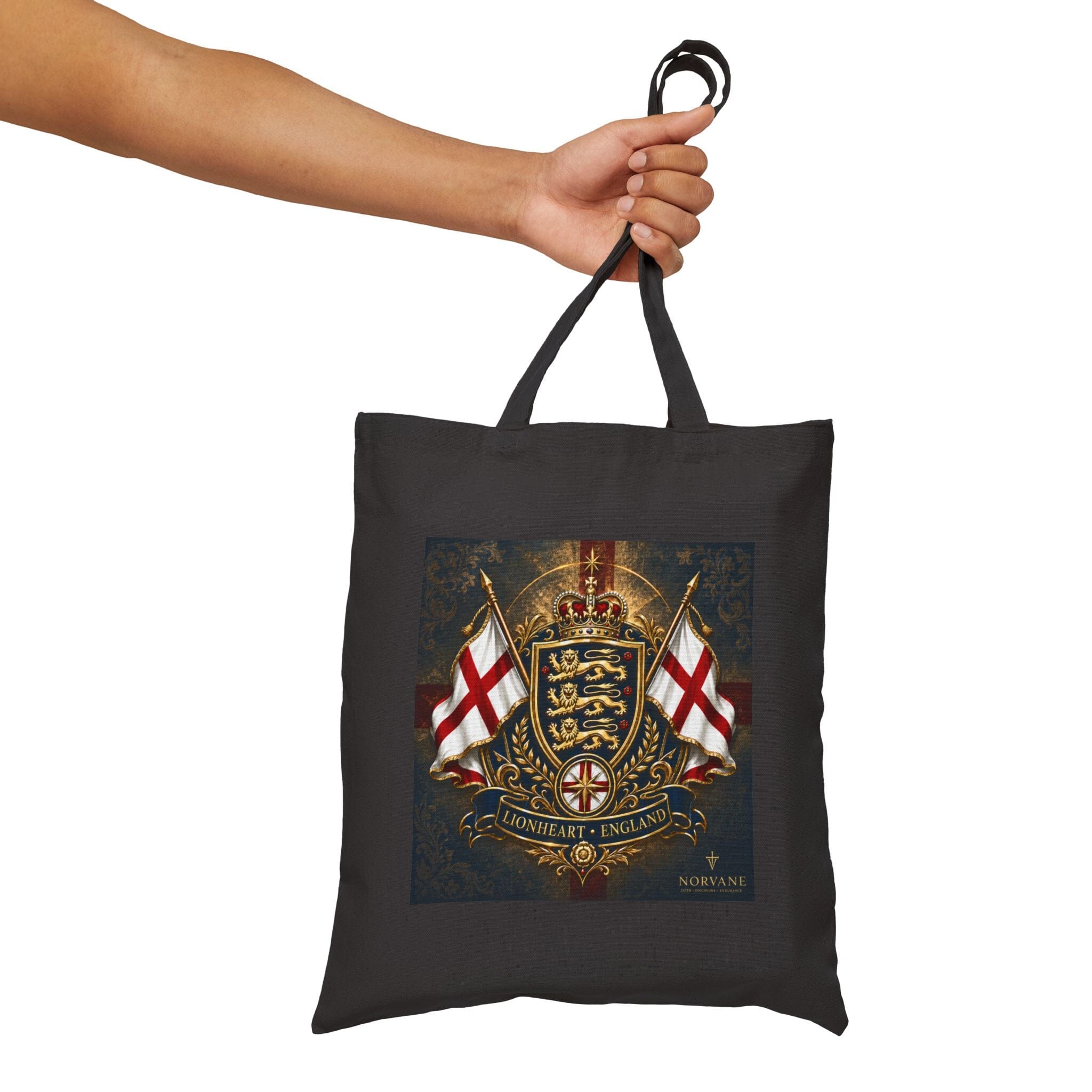 Norvane British Crest Tote Bag – St George Flag Heritage Shield Design – view 5